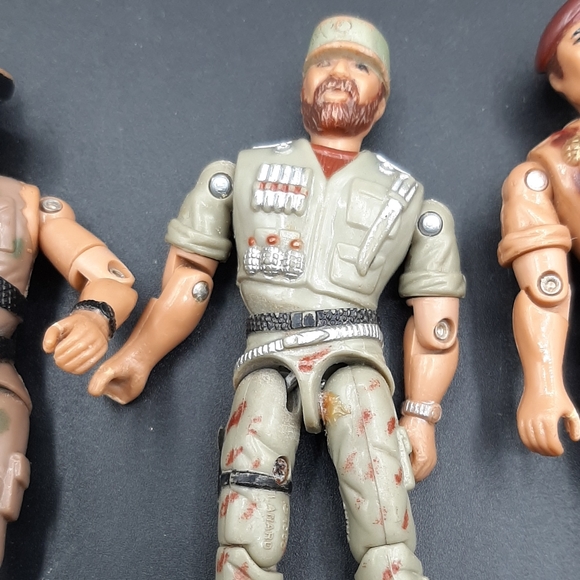 Vintage 3 Lanard Action Figures 1986 The Corps GI Joe 3 3/4" Croc Shark Sarge - Picture 3 of 7